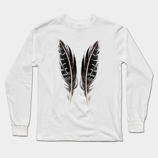 Feather Long Sleeve T-Shirt by maxha